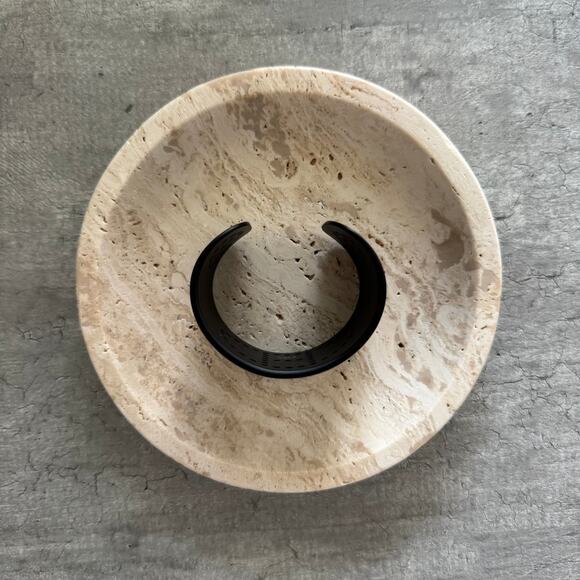 HERMES Evelyne Aluminum Sunset Black Cuff Matte H Logo Bracelet with Box Bag - Picture 5 of 11